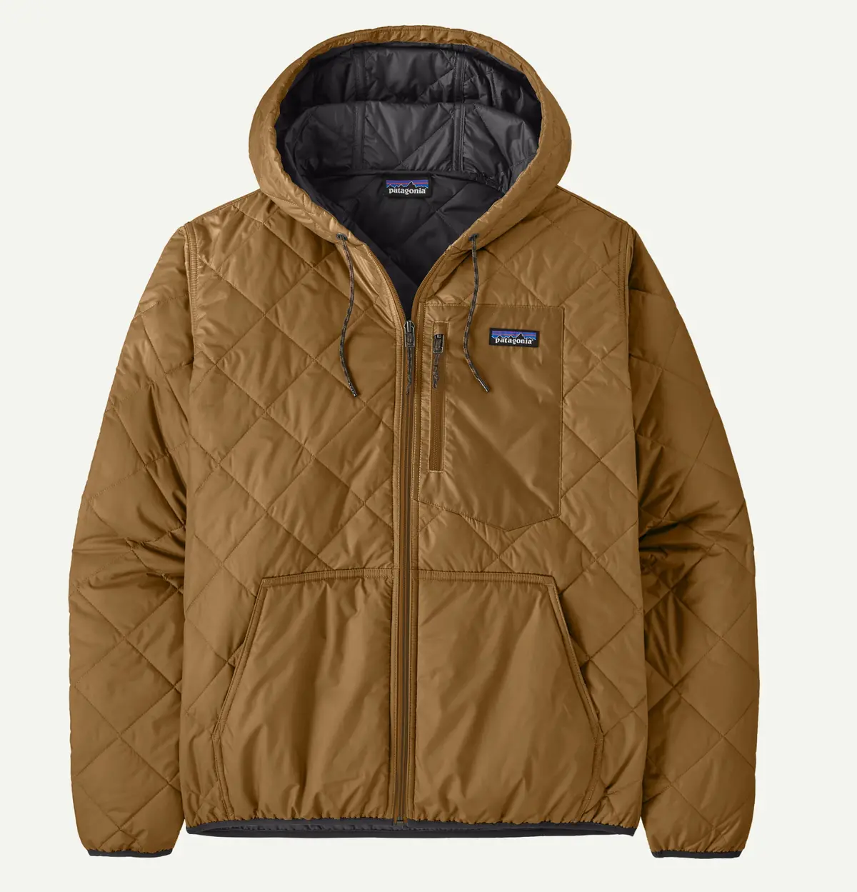Men’s Diamond-Quilted Bomber Hoodie – Modern Hybrid Outerwear Style