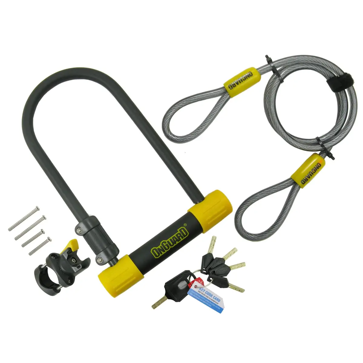 Onguard 8012 Bulldog 4.5 X 9" U-Lock With 4' Cable 1