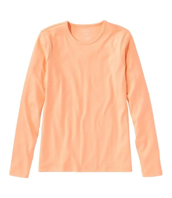 Pima Cotton Long-Sleeve Crewneck for Women - Image 6
