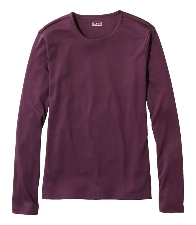 Pima Crewneck Long Sleeve Women's Regular 2
