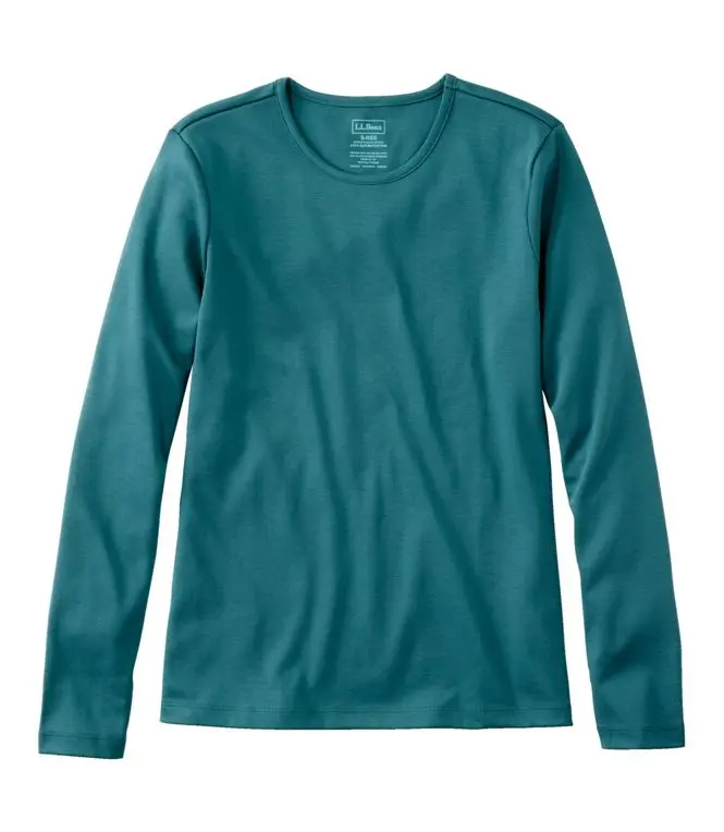 Pima Cotton Long-Sleeve Crewneck for Women - Image 5