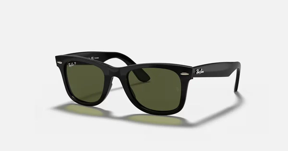 Rb4340 Wayfarer Ease 601/58 Polished Black W/ G-15 Green 50-22 1