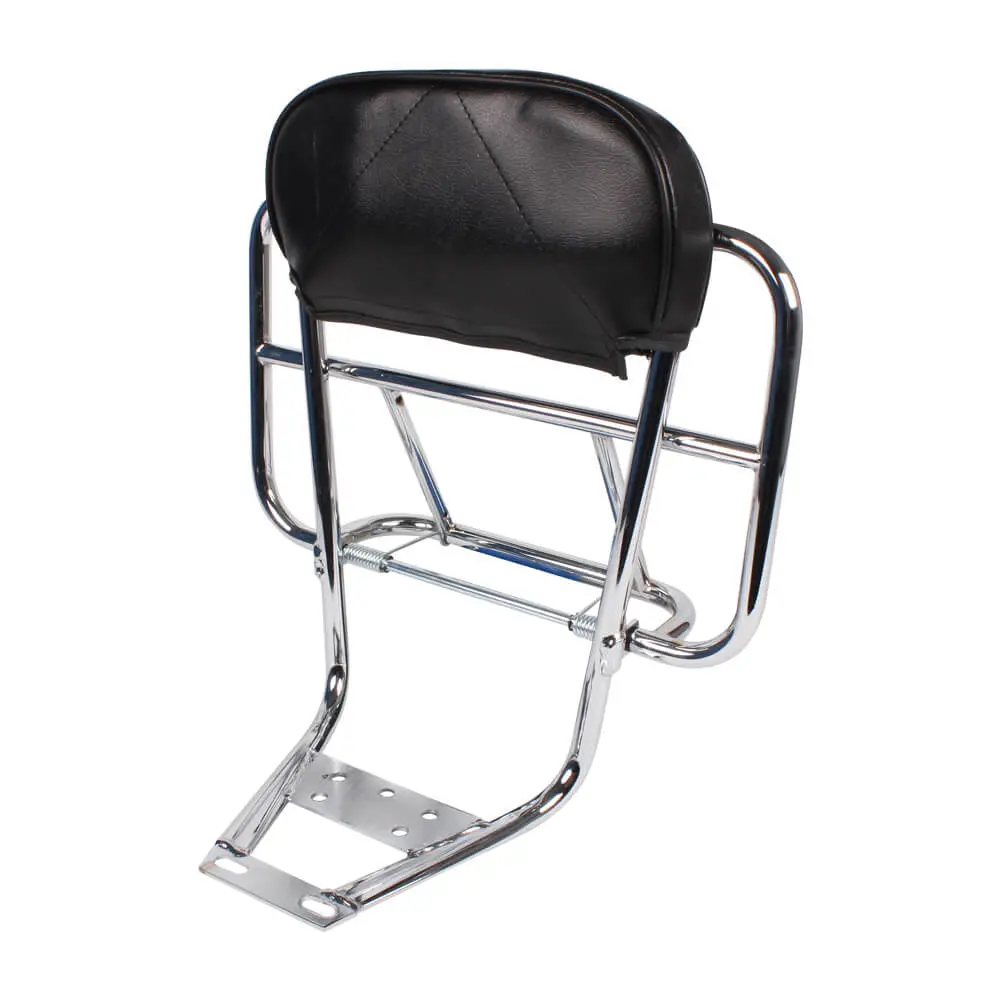 Cuppini Rear Rack (Folding, W/Backrest, Chrome) 1