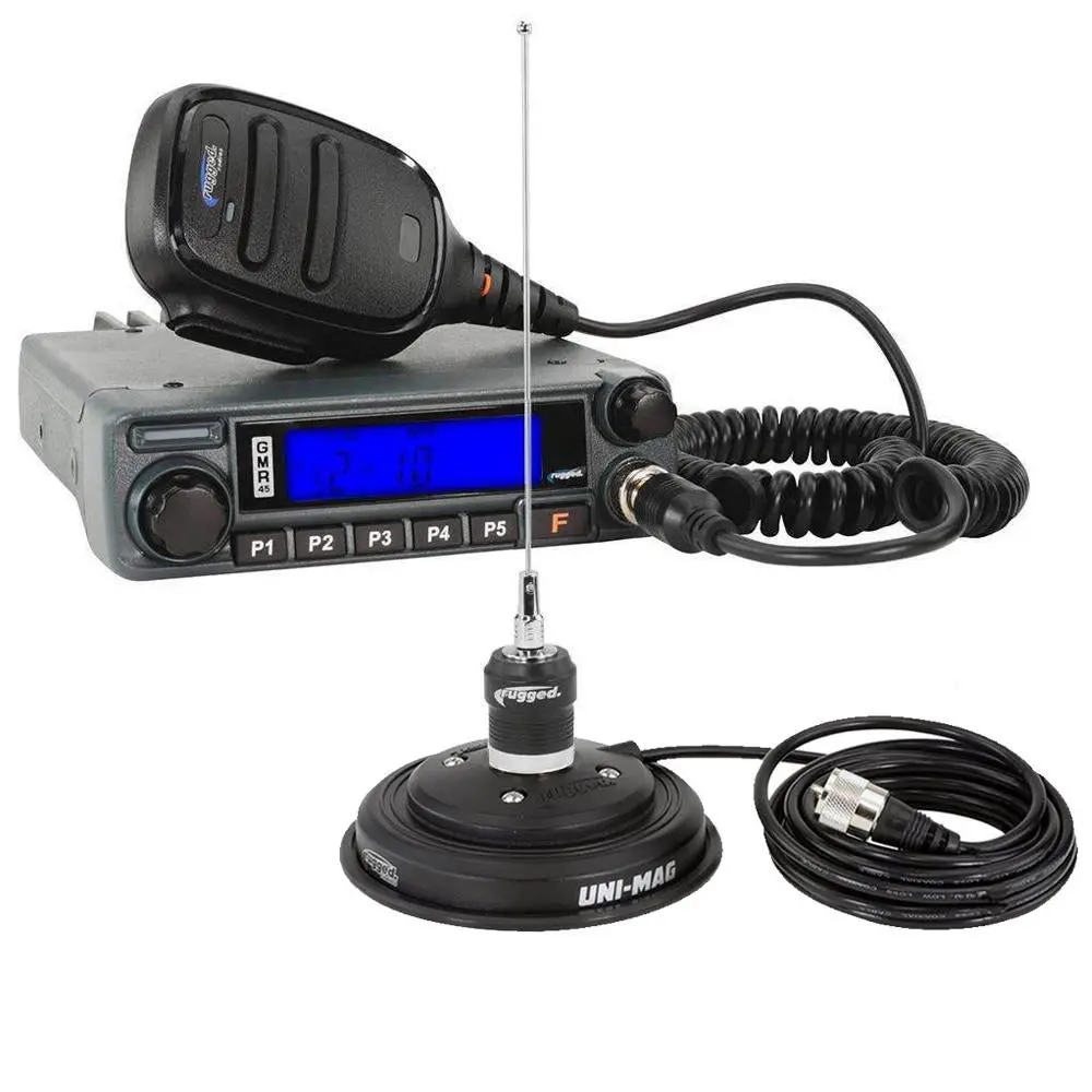 Rugged Radios - Radio Kit - Gmr45 High Power Gmrs Band Mobile Radio With Antenna 1