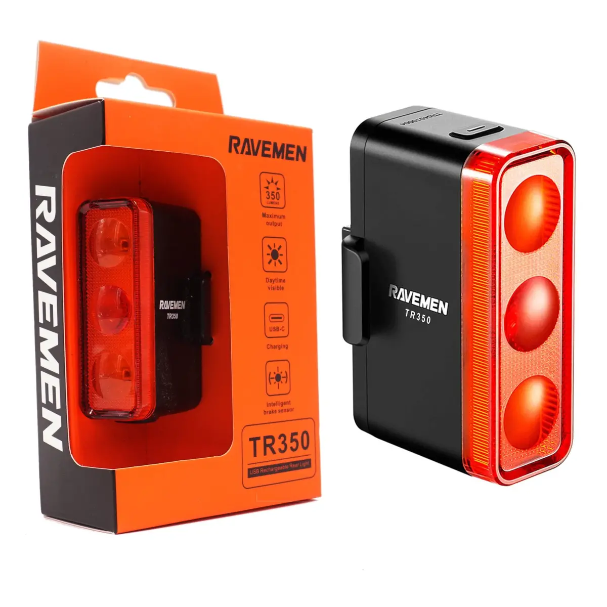 Ravemen Tr-350 Usb Tail Light - Super Bright 350 Lumen 1