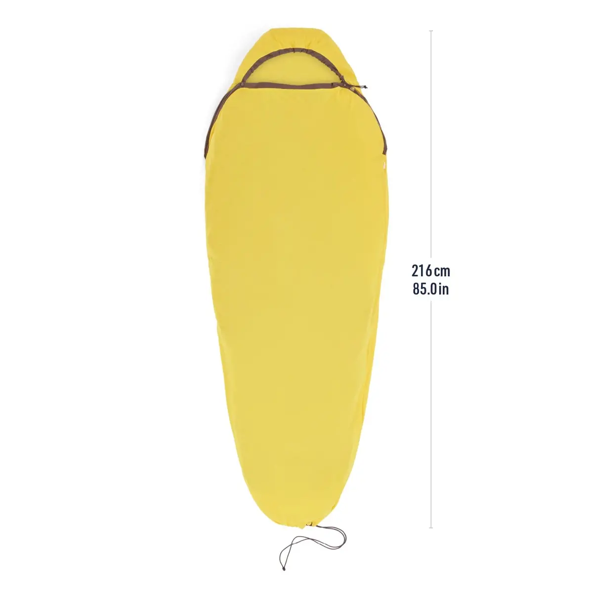 Reactor Sleeping Bag Liner - Mummy W/ Drawcord - Standard Sulphur Yellow 1