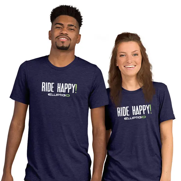 Ride Happy – Positive Cycling Motivation T-Shirt