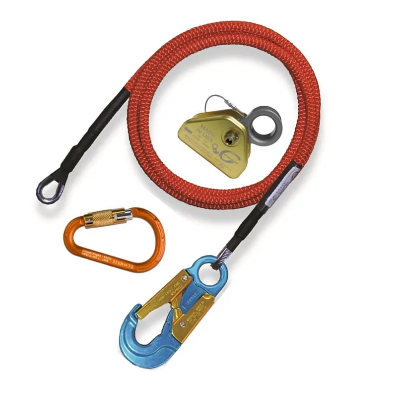 Spyder Wire Core Lanyard W/ Aluminum Snap 1/2" Flipline Kit 1