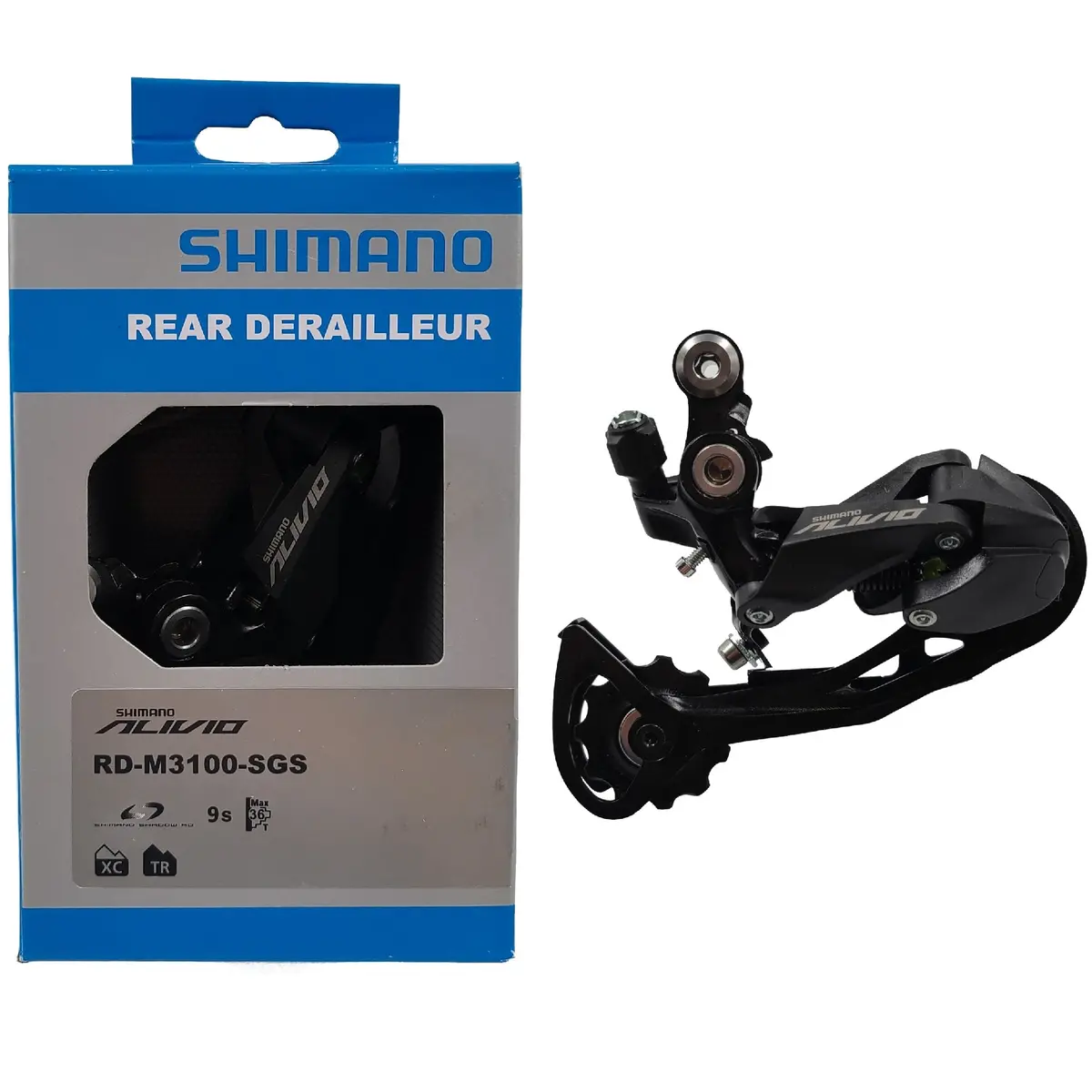 Shimano Rd-M3100 Alivio Rear 9-Speed Derailleur Long Cage 1