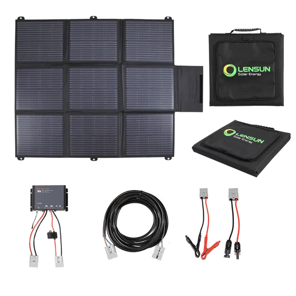 Lensun Solar - 200W 12V Solar Blanket With Waterproof Mppt Regulator 1