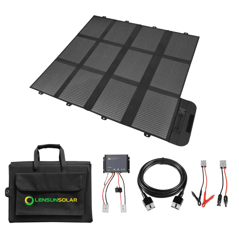 Lensun Solar - 300W Solar Blanket Complete Kit With Waterproof Mppt Regulator 1