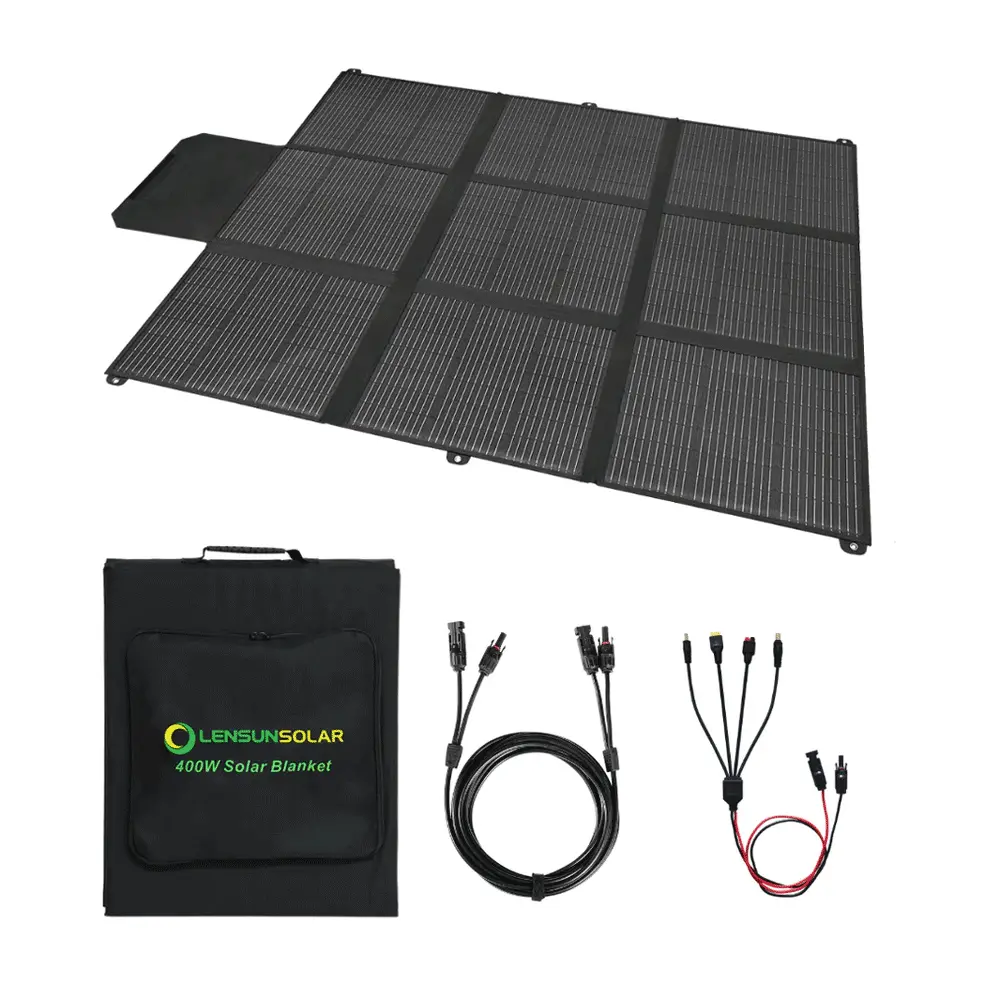 Lensun Solar - 400W 36V Solar Blanket For 24V Battery Or Power Station 1