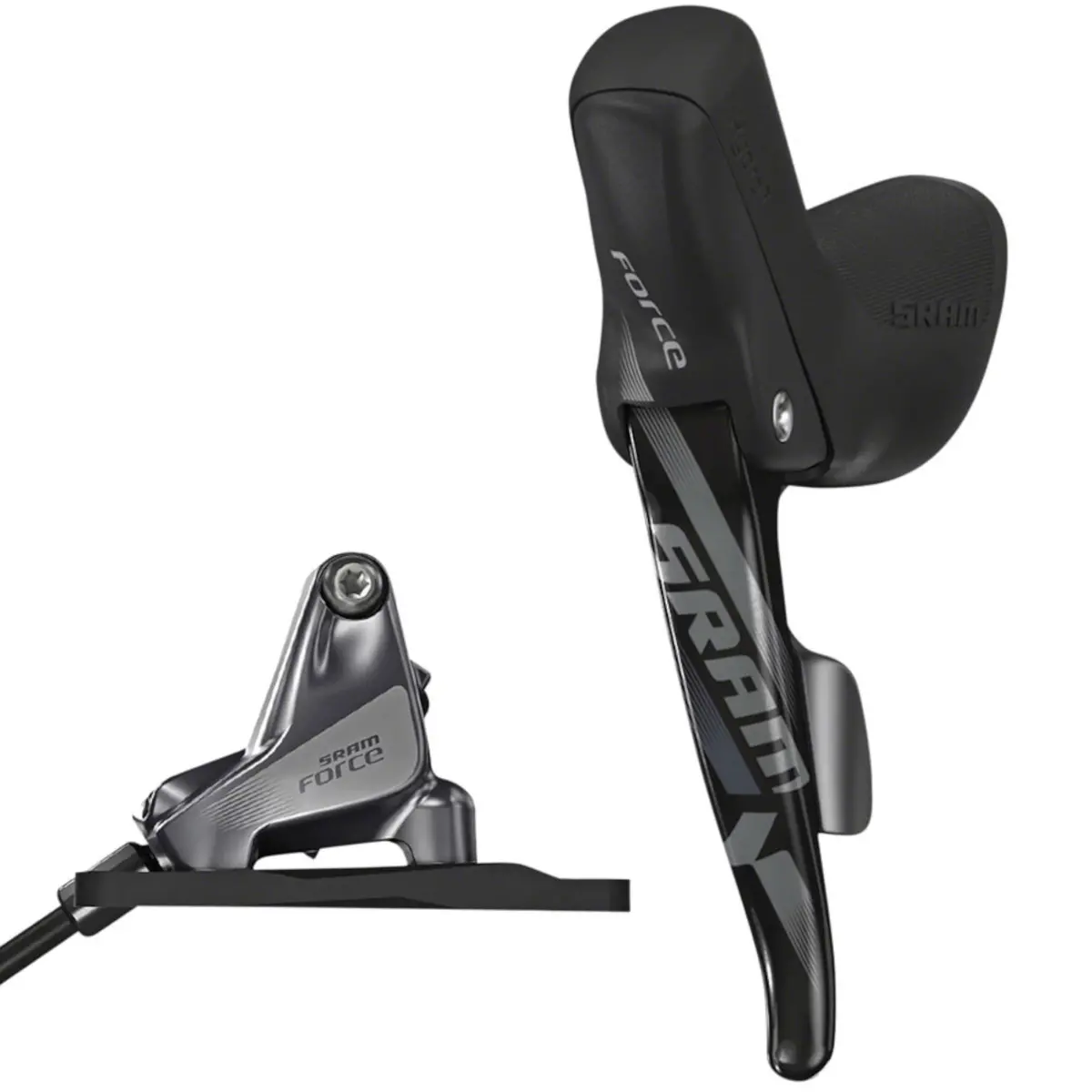 Sram Force Hydraulic Disc Brake And Cable-Actuated Dropper Remote Lever - Left/Front Flat Mount 950Mm 1