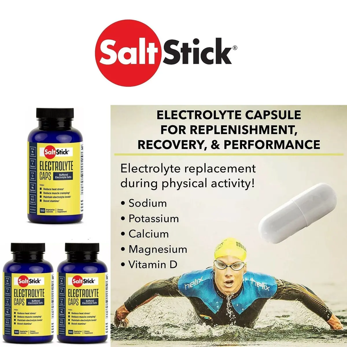 Saltstick Buffered Electrolyte Salt Capsules - Value 2 Pack 1