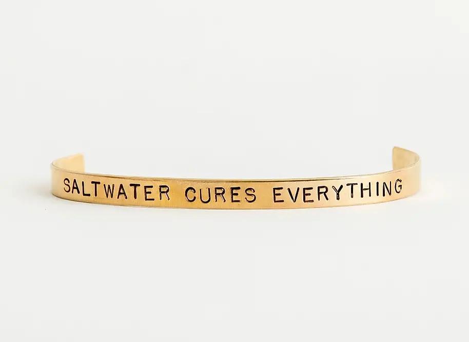 Saltwater Cures Everything Cuff Bracelet 1