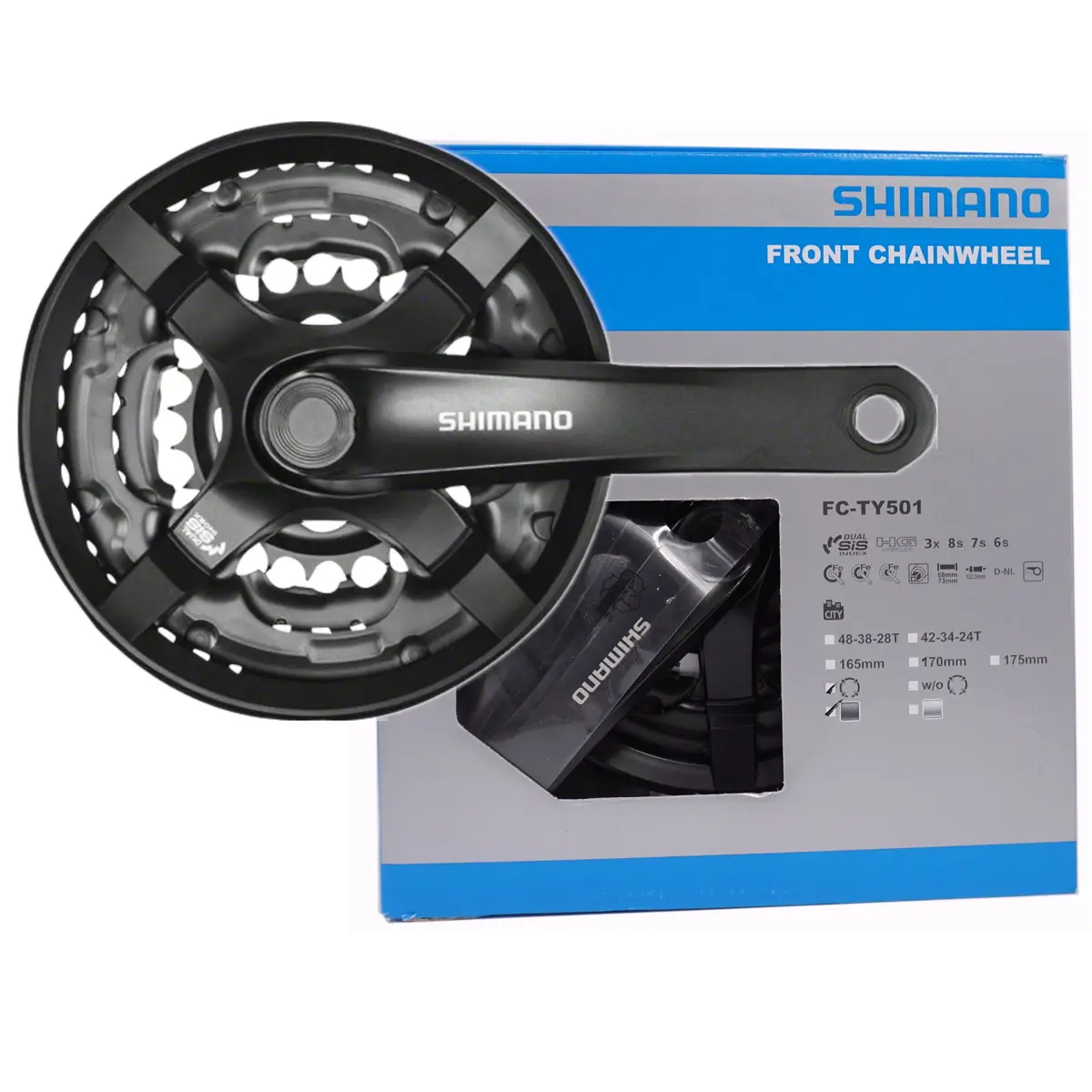 Shimano Tourney Fc-Ty501 Crankset - 42/34/24T 1