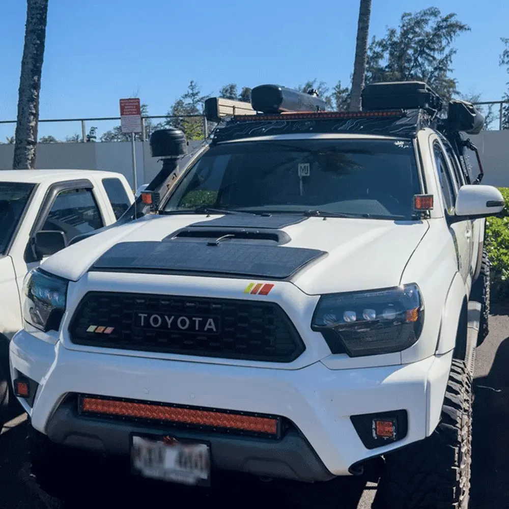Lensun Solar - 60W Hood Flexible Solar Panel - Sport - Toyota Tacoma (2005-2015) 2