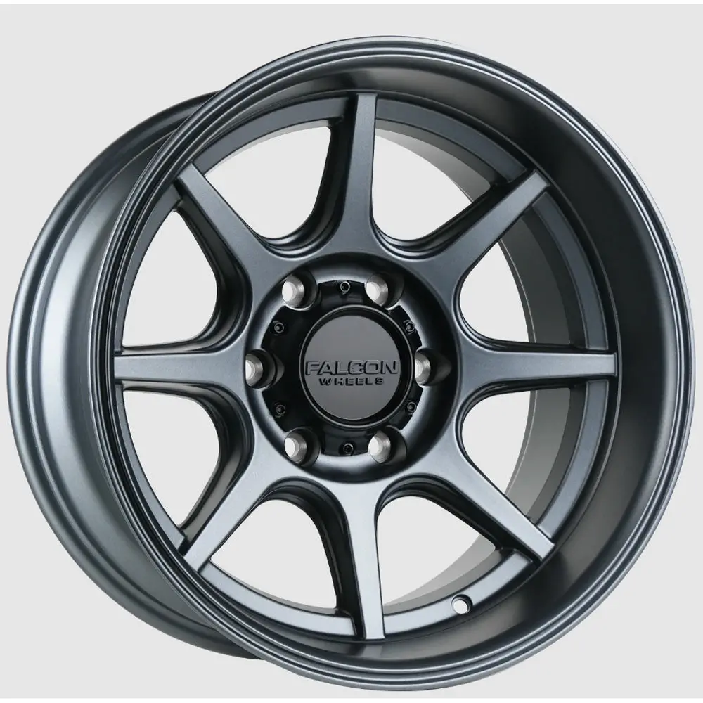 Falcon Wheels - T8 "Seeker" - Matte Gunmetal 1