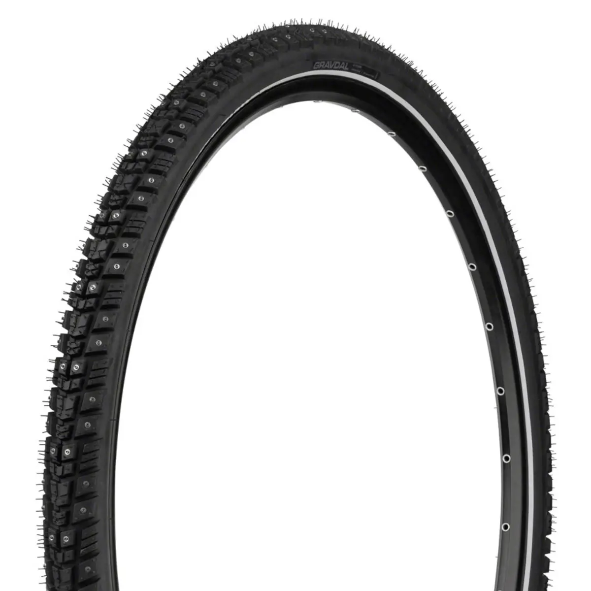 45Nrth Gravdal Tire - 700X45 Tubeless Folding Black 60 Tpi 240 Concave Carbide Aluminum Studs 1