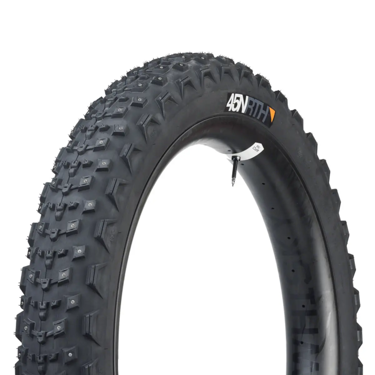 45Nrth Dillinger 4 Tire - 26X4.2 Tubeless Folding Black 60 Tpi 168 Carbide Steel Studs 1