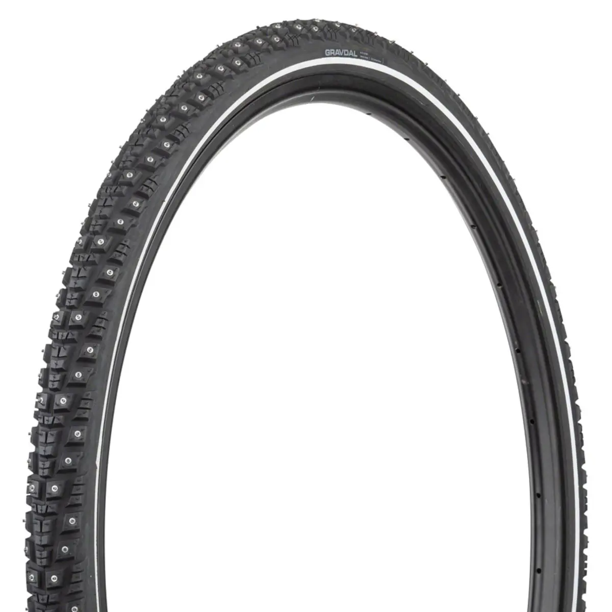 45Nrth Gravdal Tire - 700X38 Tubeless Folding Black 60 Tpi 252 Concave Carbide Studs 1