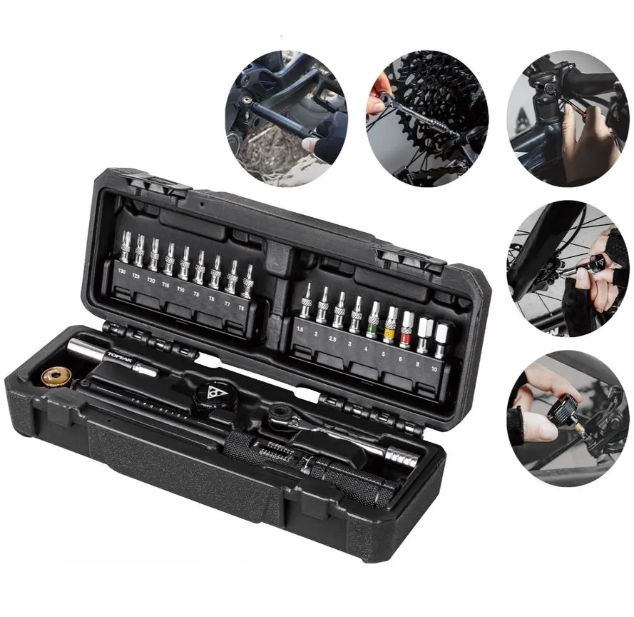 Topeak Tt2601 Torq Stick Pro Torque Wrench 4-20Nm With Ratchet And 18 Tool Bits 1