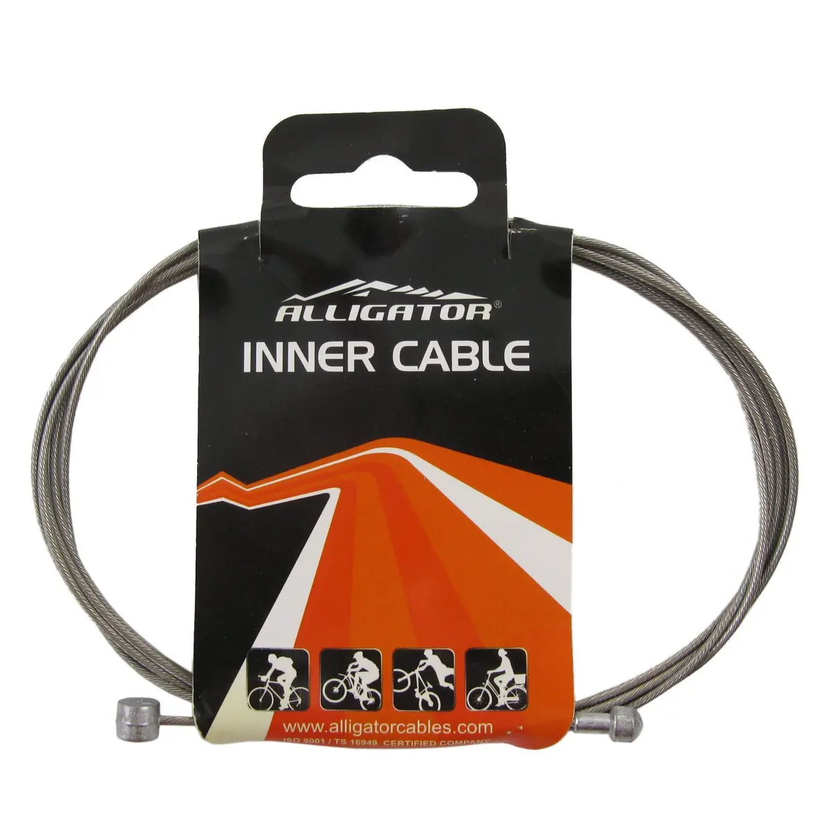 Alligator 1.5 X 1700Mm Stainless Steel Double Ended Brake Cable Road Or Mountain 1
