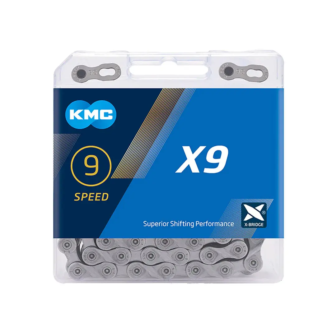 Kmc X9 9 Speed Chain Silver Nickel Plated 1