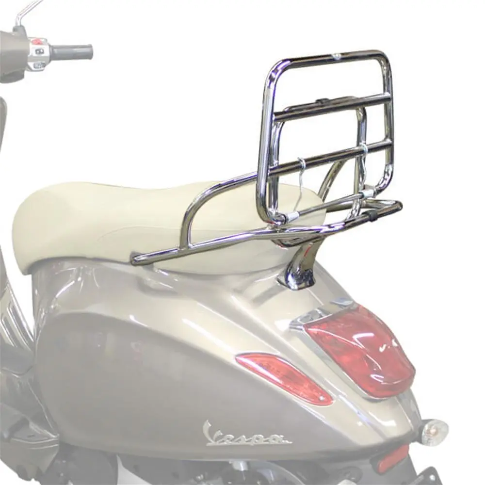 Cuppini Chrome Folding Rear Rack; Vespa Primavera And Sprint 1
