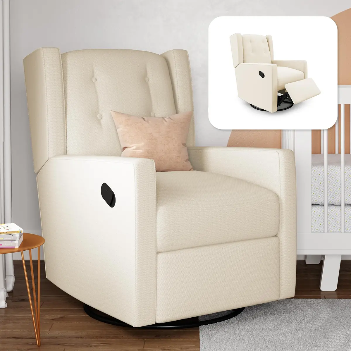 Baby Relax Mikayla 4-In-1 Nursery Swivel Glider Rocker Recliner 1