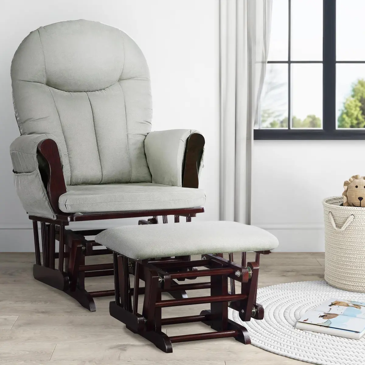 Baby Relax Huntington Nursery Glider & Ottoman 1