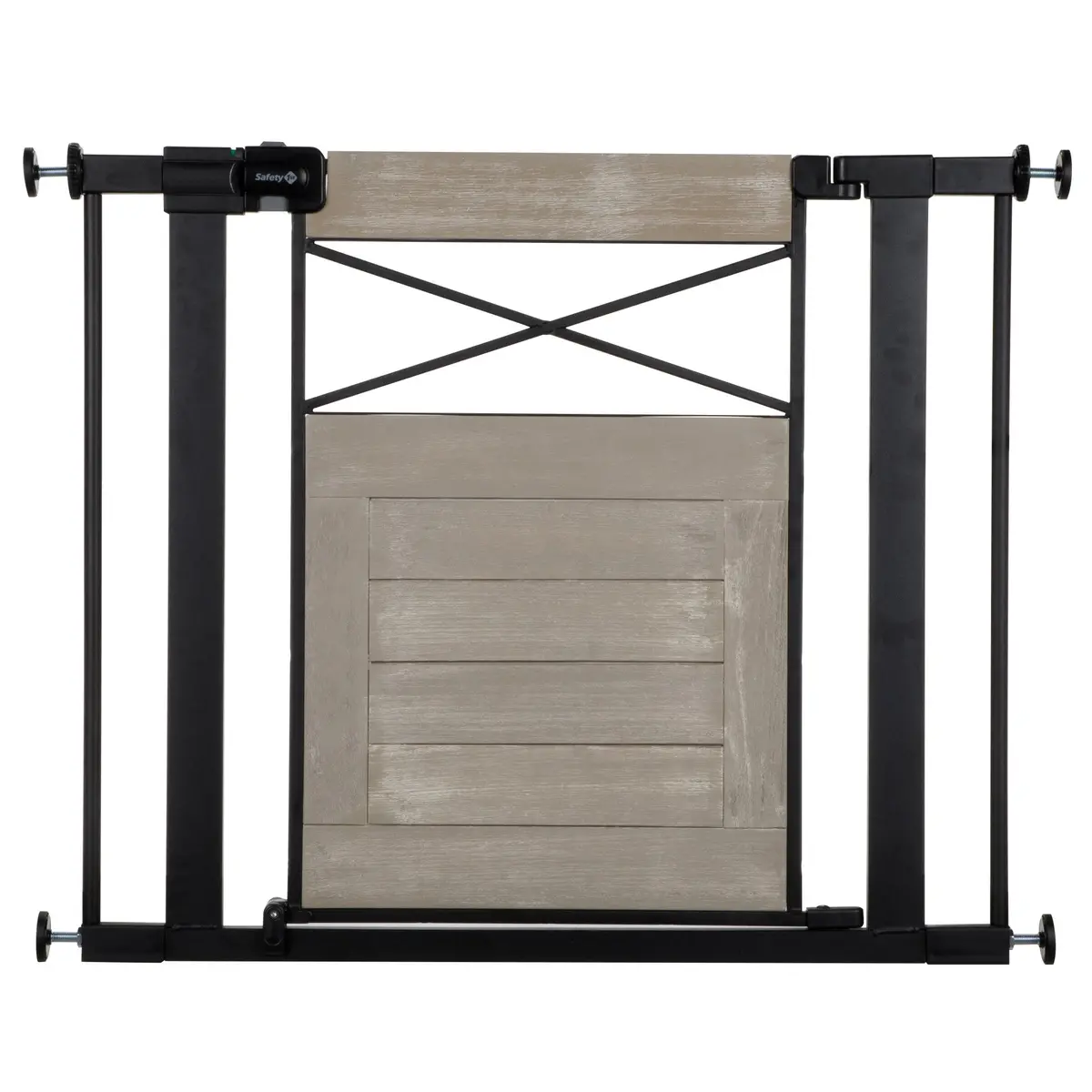Easy Install Modern Farmhouse Baby Gate (Grey) 1