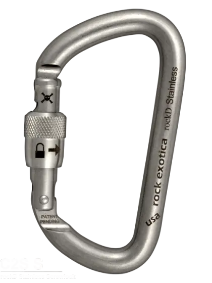 Rock Exotica Rockd Stainless Screw-Lock Carabiner 1