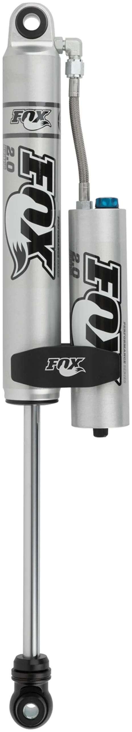 Fox 2.0 Performance Series 10.1In. Smooth Body Reservoir Shock W/Cd Adj. (Alum) Std Travel - Black 1