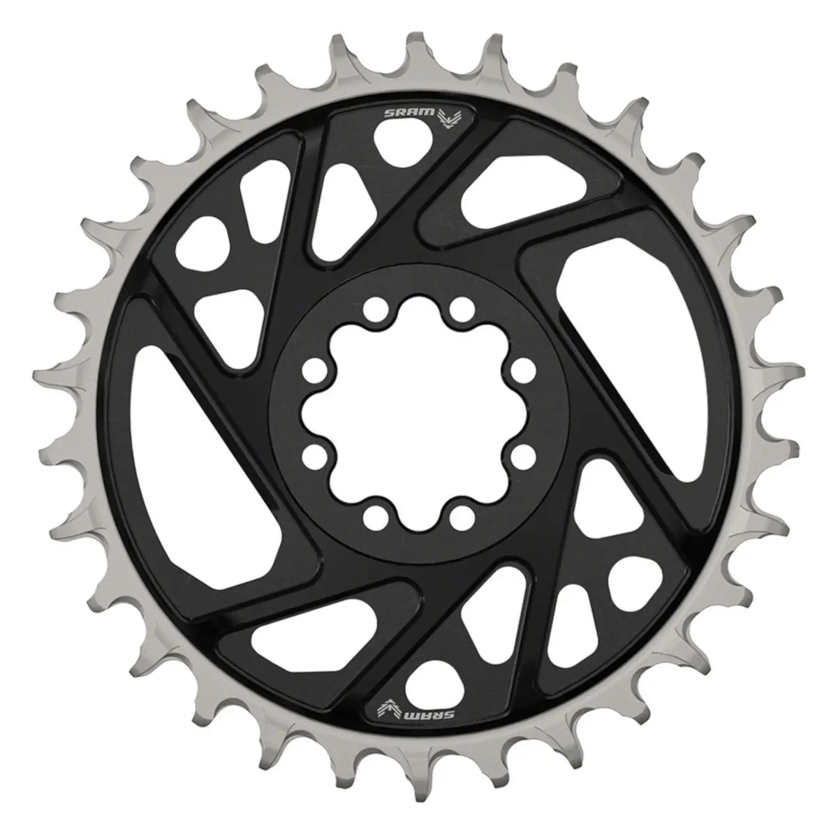 Sram Xx Eagle T-Type Direct Mount Chainring - 12-Speed 8-Bolt Direct Mount 3Mm Offset Aluminum Black D1 1