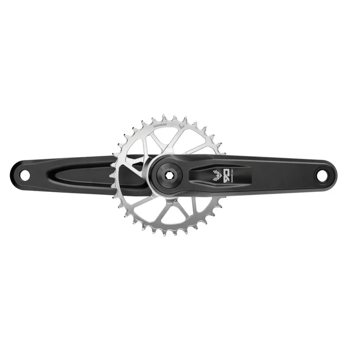 Sram Eagle 90 T-Type Wide Crankset - 12-Speed 32T Chainring Direct Mount 2-Guards Dub Spindle Interface Black/Silver 1