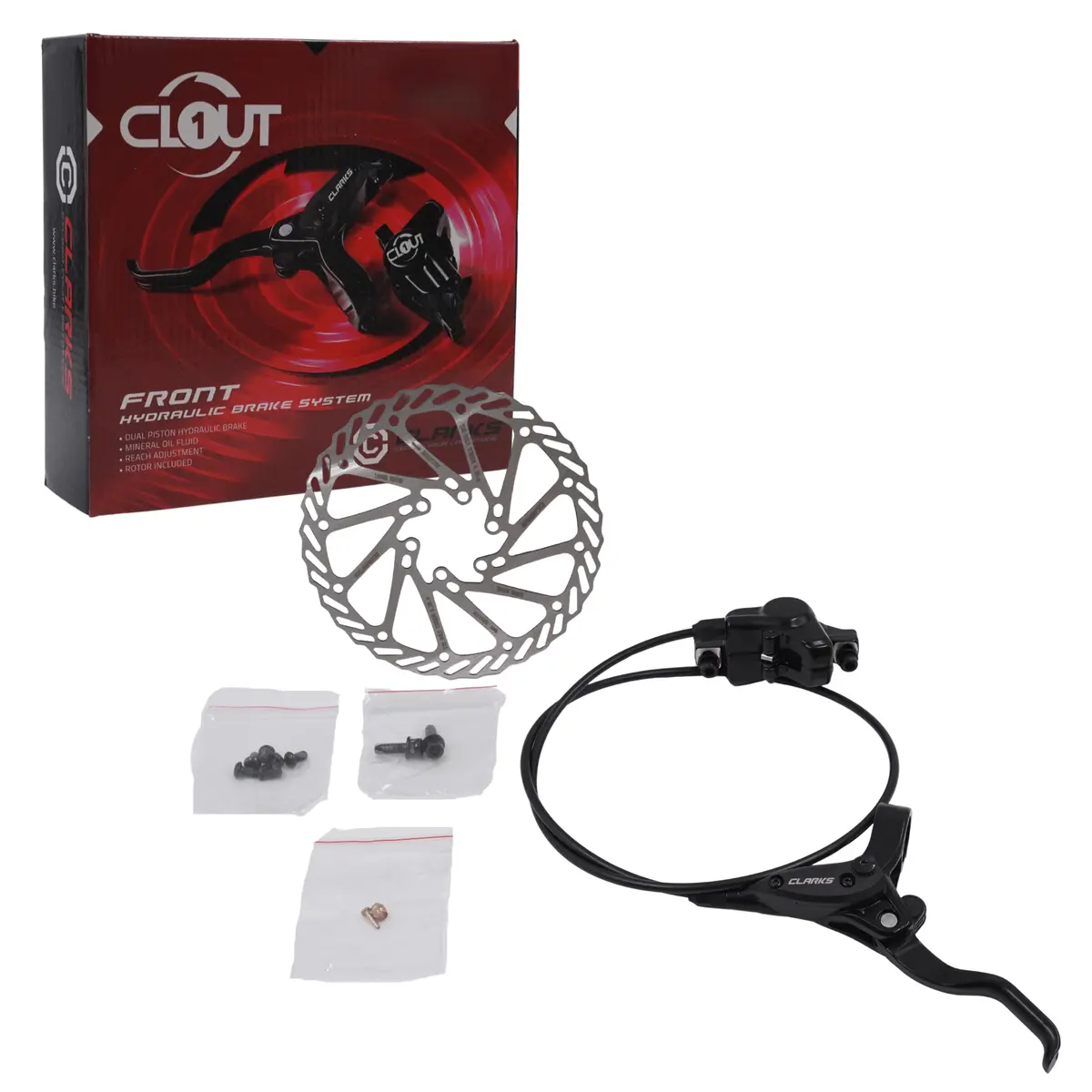 Clarks Clout 1 Hydraulic Disc Brake System With 160Mm Rotor 1