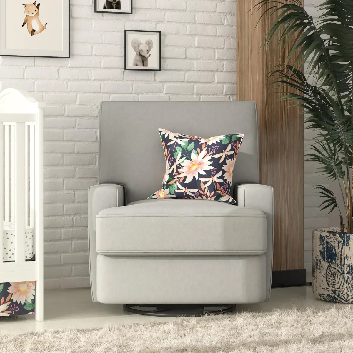 Baby Relax Rylan 4-In-1 Swivel Glider Rocker Recliner Chair 1
