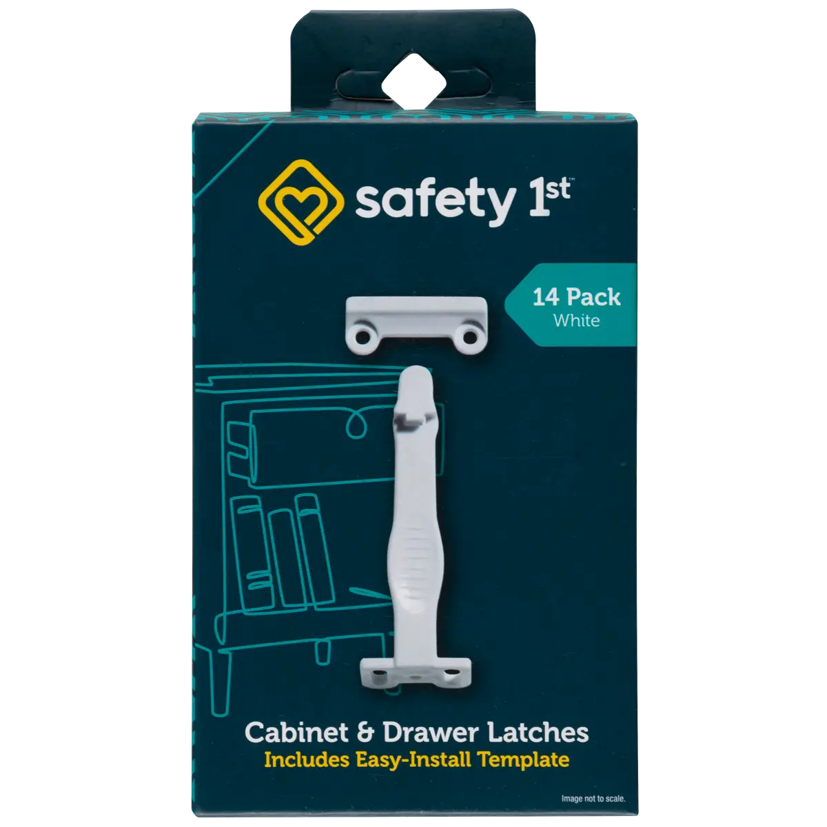 Cabinet & Drawer Latches - White (14 Pack) 1