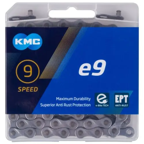 Kmc E9 Ept Anti Rust Ebike Chain 9 Speed 136 Links Gray 1