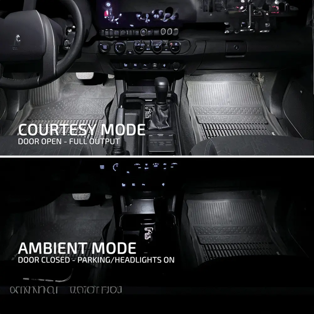 Vleds - Led Front Footwell Kit Dual Output - Toyota Tacoma (2016-2023) 1