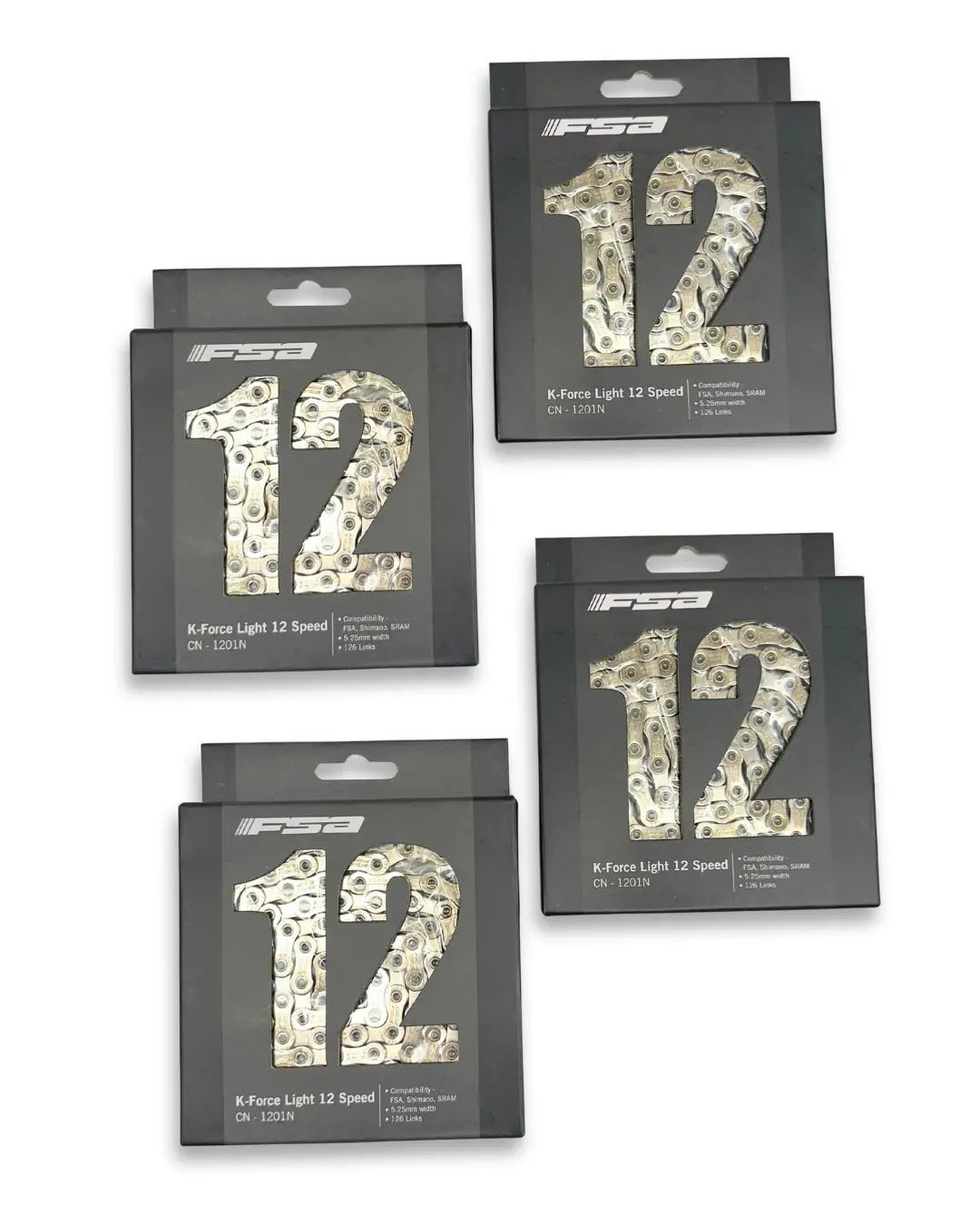 4-Pack Fsa K-Force Light 12-Speed Mtb Bike Chain – 116 Links Shimano/Sram 1