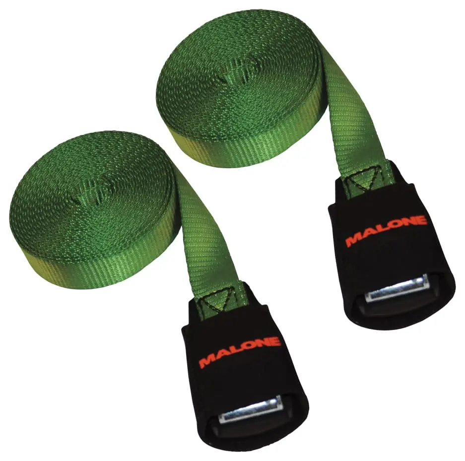15 Foot Load Strap, Green Single  (With Foam Buckle Sleeve) 1