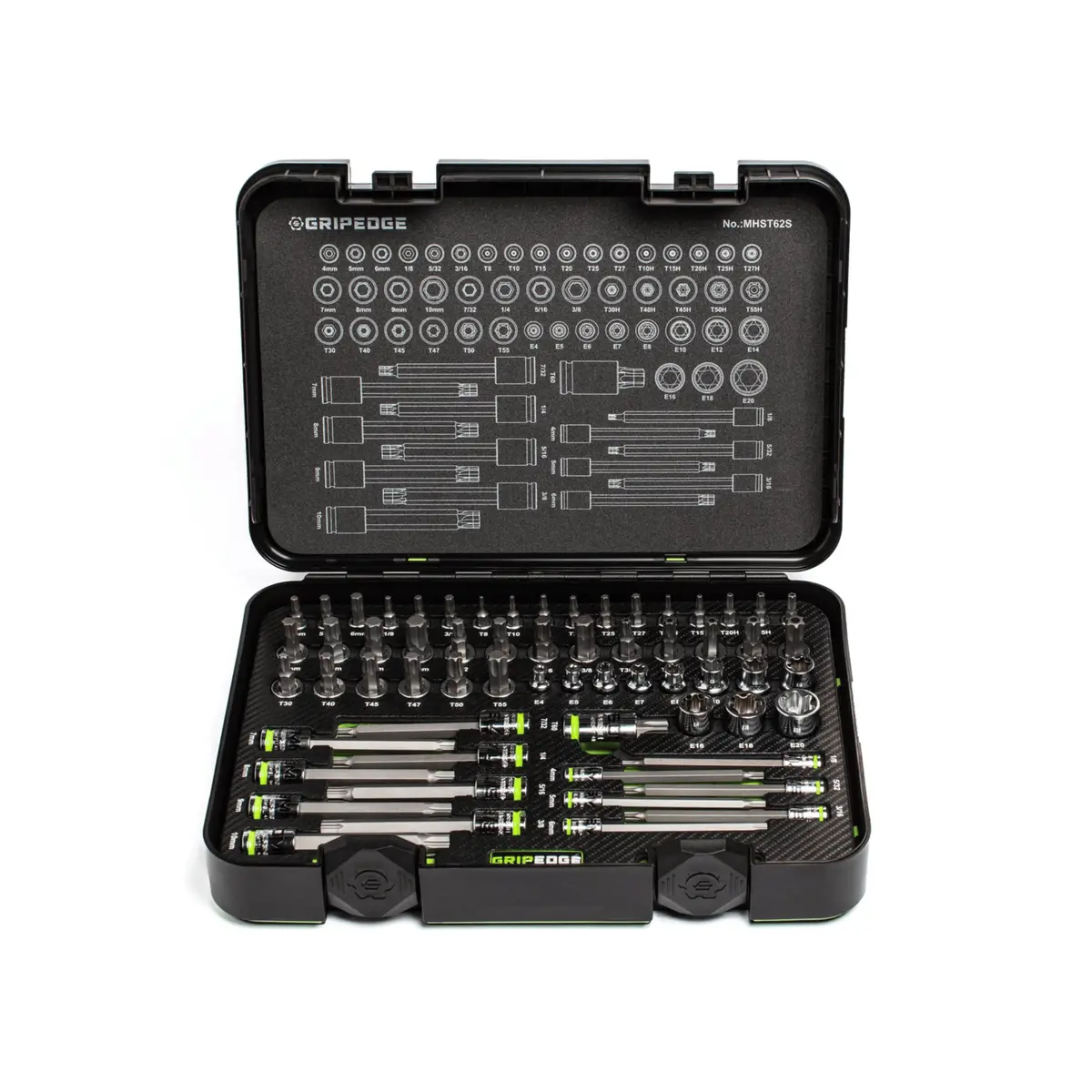 New Gripedge 62-Piece Master Rpt Hex & Star Driver Set 1