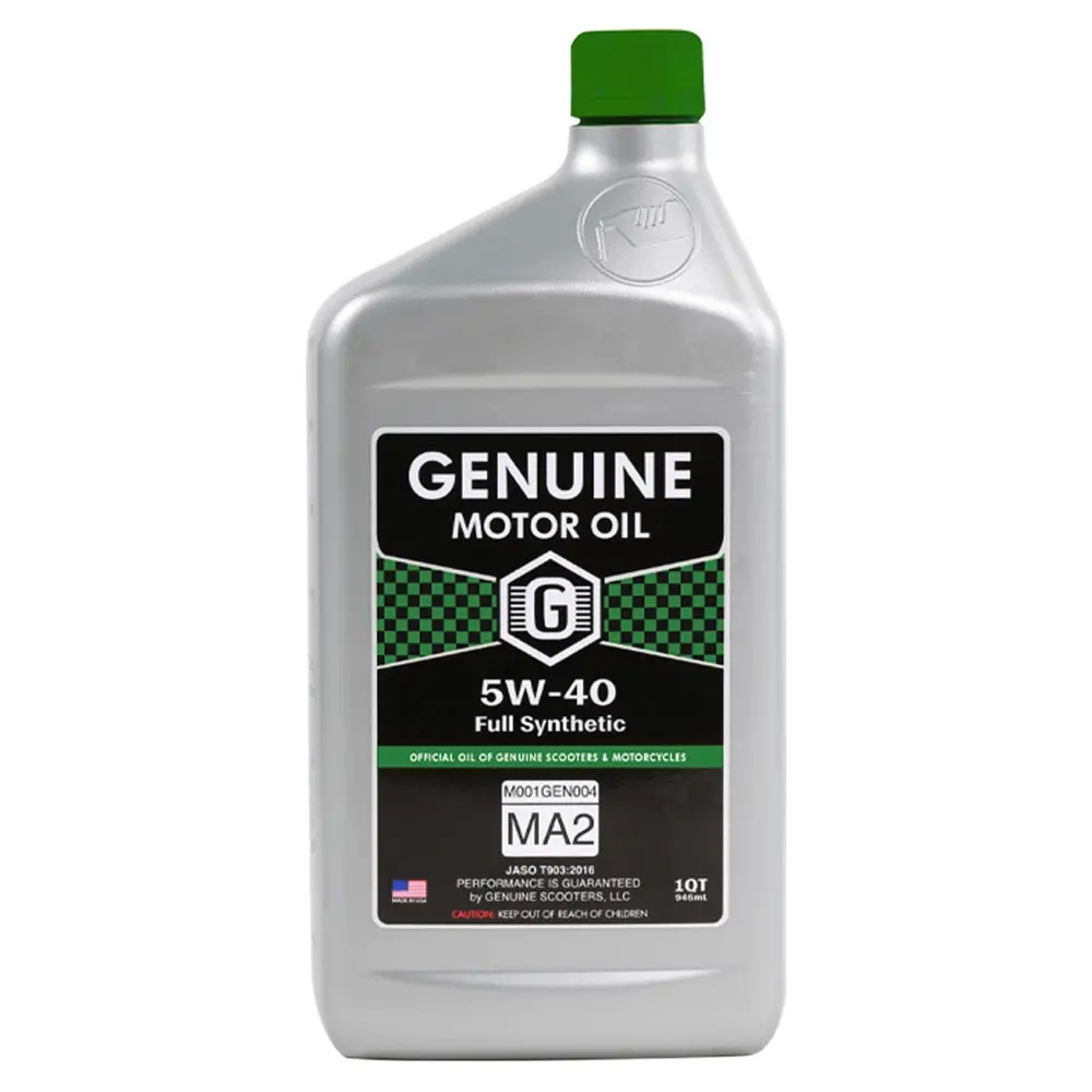 Genuine 4T Motor Oil (5W40, Full Synthetic Ma-2); 1 Quart 1