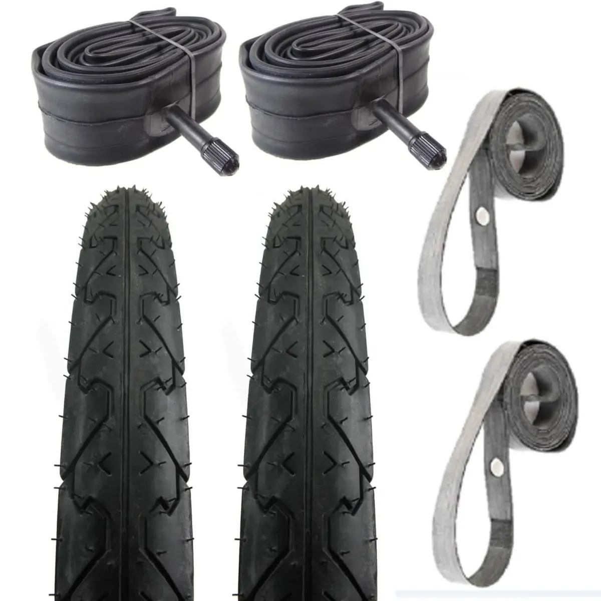 Kenda K838 City Slick 26X1.95 Schrader Tube & Rim Strip Kit 1