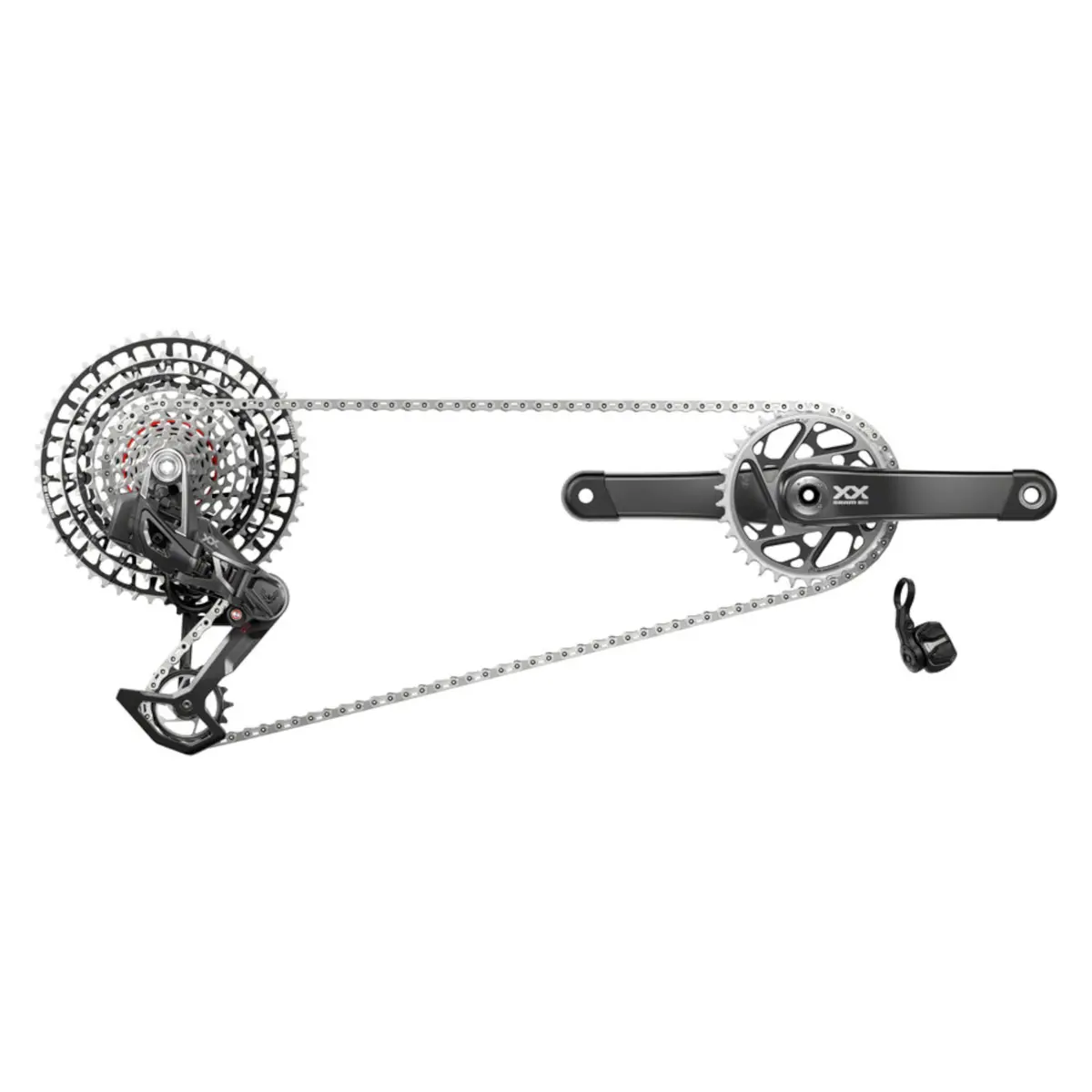 Sram Xx Sl T-Type Eagle Transmission Groupset - Crank 34T Chainring Axs Pod Controller 10-52T Cassette Rear Derailleur Chain 1