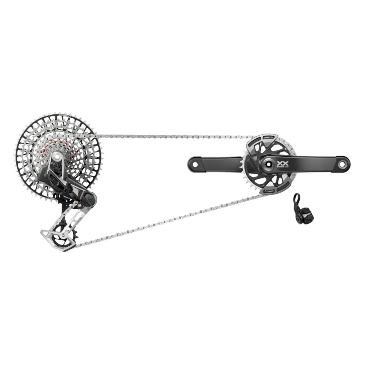 Sram Xx T-Type Eagle Transmission Groupset - Crank 32T Chainring Axs Pod Controller 10-52T Cassette Rear Derailleur Chain 1