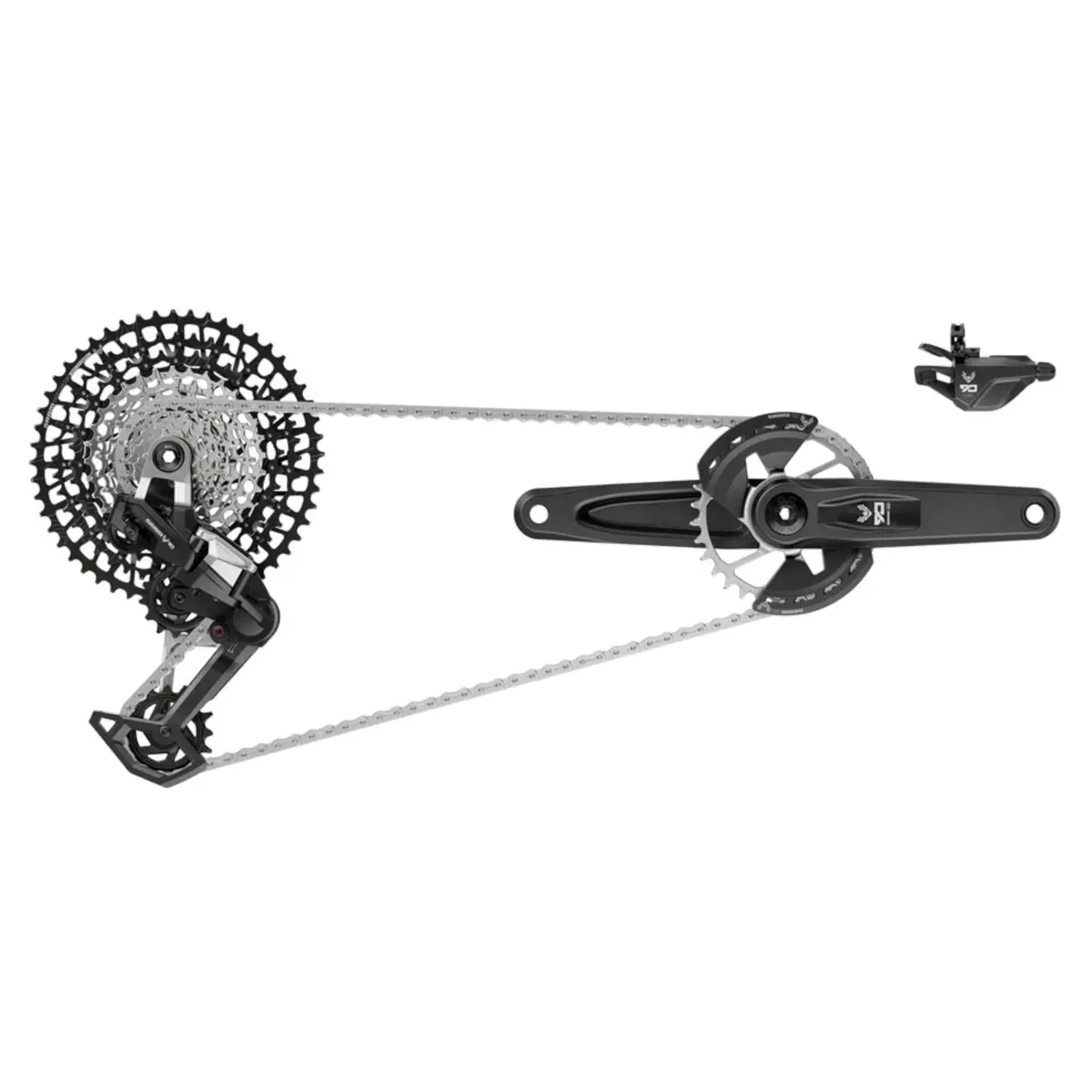 Sram Eagle 90 T-Type Groupset - Wide Crank 32T Chainring Trigger Shifter 10-52T 12-Speed Cassette Rear Derailleur Chain 1