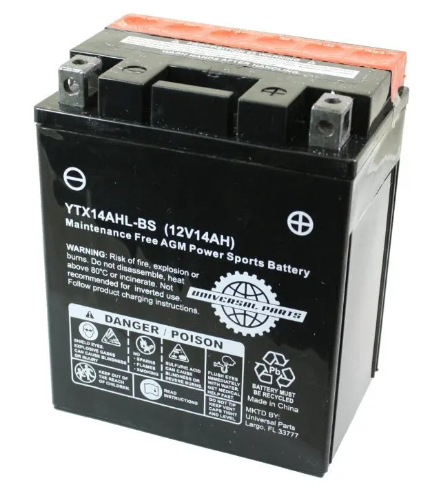 Universal Parts 12V 14Ah Battery Ytx14ahl-Bs 1